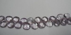 Pink Amethyst Heart Faceted