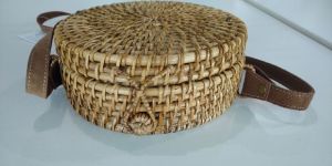 Round Cane Bag and Kauna Grass Fancy Bag