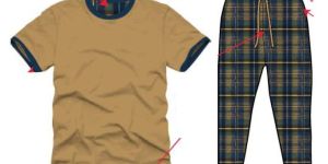 Mens T-Shirt and Pyjama Set