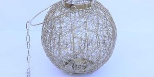 Wire Round Hanging Tea Light Holder