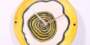 Yellow Plate Wall Clock