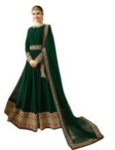Women Resham Embroidery Georgette Semi-Stitched Dress