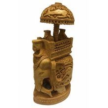 Wooden Handicraft Hand Carved Hunting Scene