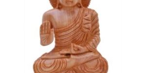 WOODEN MEDITATION BUDDHA