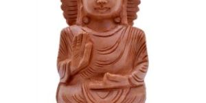 WOODEN ROUND BUDDHA