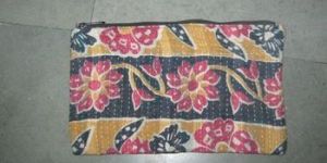 Sari Kantha Patch Clutch Bags