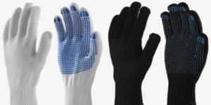 Nylon Knitted Seamless Gloves with PVC Dots