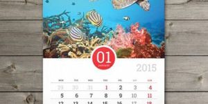 Color Printing Custom Table Wall Calendar