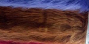Multicolor Long Pile Fur Fabric