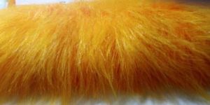 Yellow Long Pile Fur Fabric