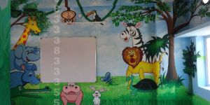 3D School Wall Painting