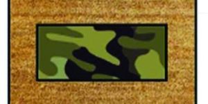 PVC Backed Army Print Coir Mats