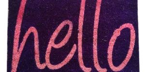 PVC Backed Hello Coir Mats