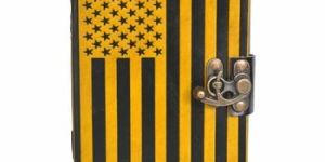 Leather Handmade American Flag Diary