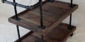 Wooden Bar Trolley