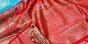 Traditional And Elegant Kanchi Designer Pattu Sarees with Contrast Blouse