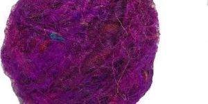 Recycled Sari Silk Super Bulky Yarn - Magenta (100 Grams)