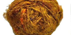 Recycled Sari Silk Super Bulky Yarn - Mustard