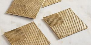 Modern Golden Coasters Set
