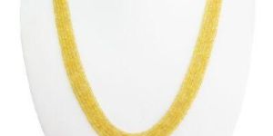 Yellow Sapphire Faceted Roundel Beads Necklace