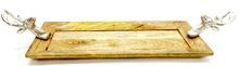 Wooden Serving Tray with Deer Handle