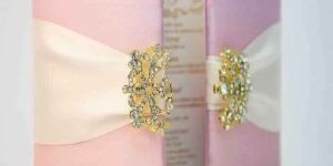 Pink Silk Folio Invitations