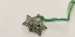 Star Natural Pave Diamond Charms