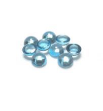 Swiss Blue Topaz Round Smooth Cabochon