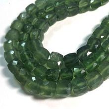 Vessonite Faceted Box Cube Beads