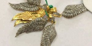 Wings Natural Pave Diamond Charms