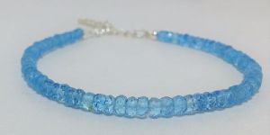 Women Sky Blue Topaz Beaded Bracelets