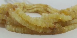 Yellow Opal Heishi Beads Square Gems