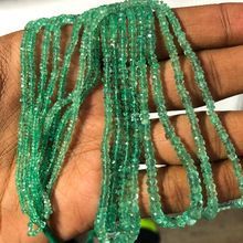 Zambian Emerald Faceted Rondelle Beads Strand