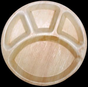 Areca Leaf Round 4CP Plate