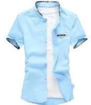 Mens Plain Half Sleeves Shirt