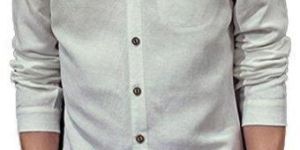 Mens Designer Chinese Collar Shirt
