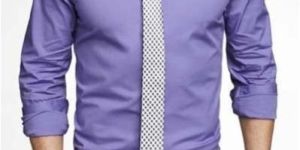 Mens Plain Purple Formal Shirt
