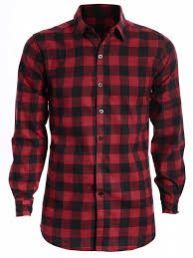 Mens Red Black Check Shirt