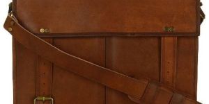 ZiBAG Goat Leather 16 Messenger Bag with 2 Front Pockets