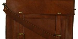 ZiBAG Goat Leather 18 Messenger Bag with Back Zip Pocket