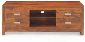 Yoga Solid Wood TV Unit (Brown)