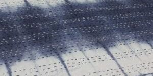 Tie Dyed Blue Cotton Fabric Kantha Quilt Handmade Home Decor Bedspread