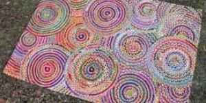 Square Braided Jute Rug