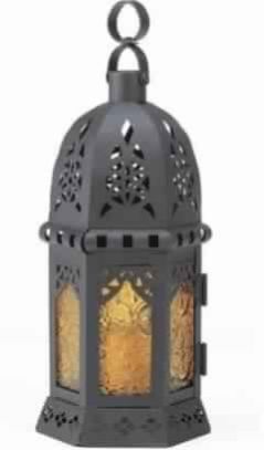 Yellow Black Moroccan Lantern