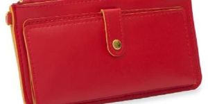 Women Casual Red Slim Wallet