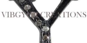 14K GOLD ATTRACTIVE Y TEXT ALPHABET CHARM PENDANTS