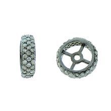 Silver Pave Diamond Rondelle Wheels