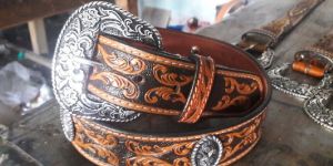 Western Belt Hand Carved