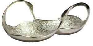 White Metal Mukhwas Plate