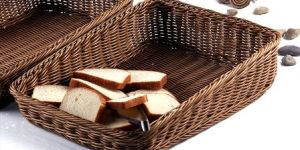 Taper Rattan Basket Dark Brown